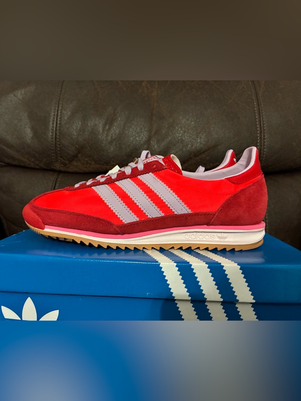 adidas SL 72 OG Red with Pink and purple Accent Retro Runner brand new in box